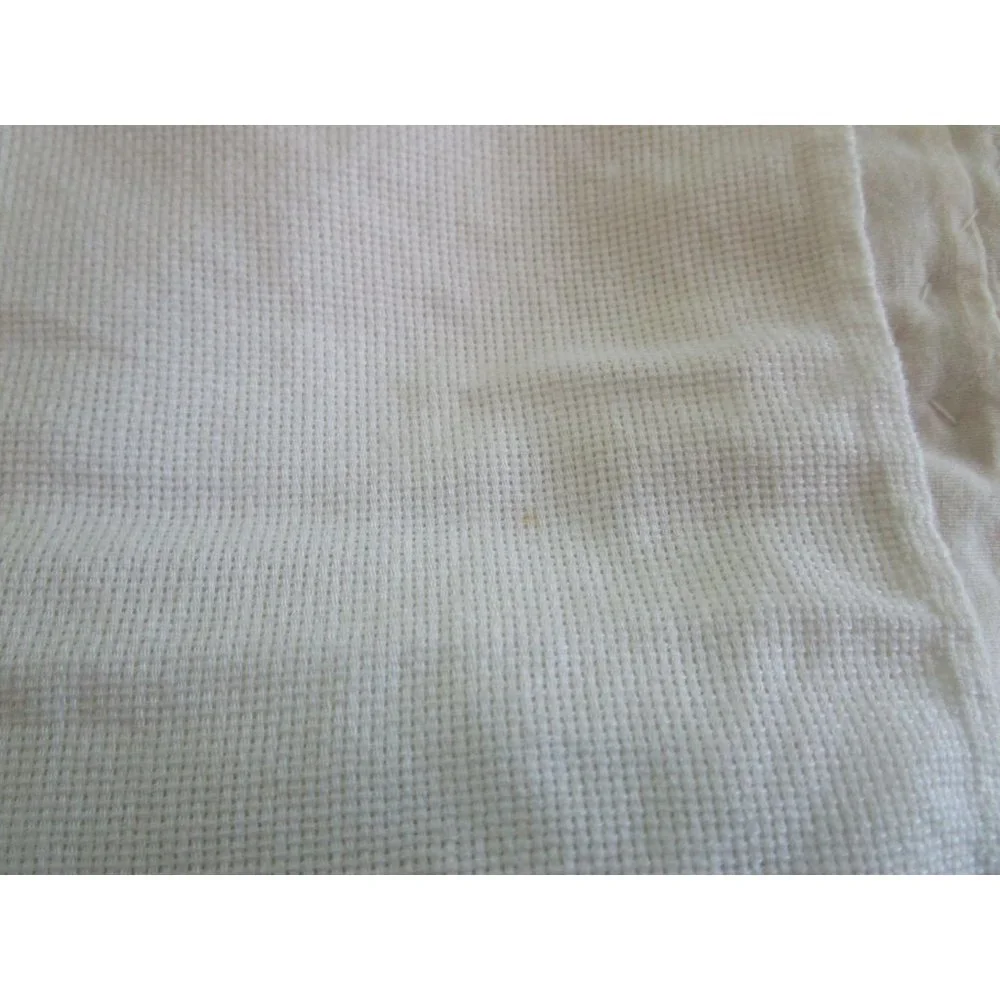 Vintage Hand Embroidered Guest Tea Hand Towels Pink Red Floral Minor Age Stains